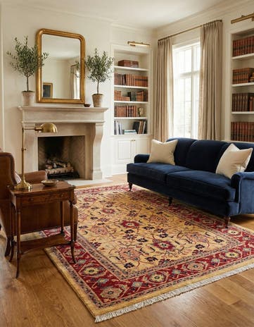 5' 8 x 7' 11 Hand Knotted Ziegler Wool Rug