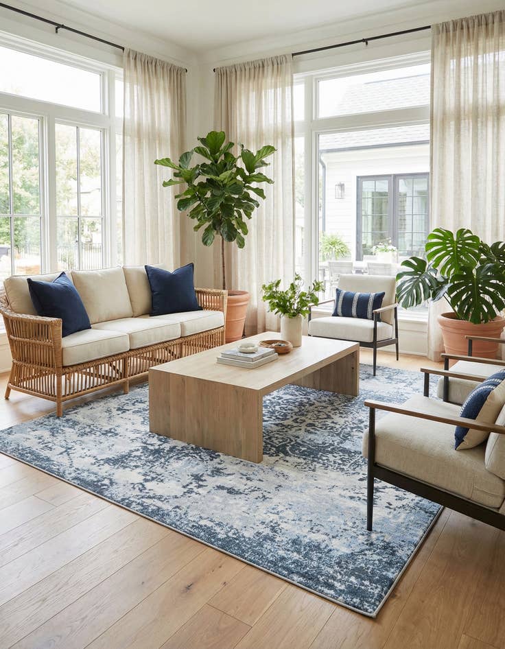 Detail image of 5' 3 x 8' Kamala Washable Rug