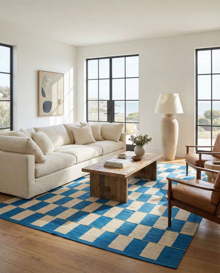 6' 10 x 9' 6 Hand Woven Kilim Modern Wool Rug