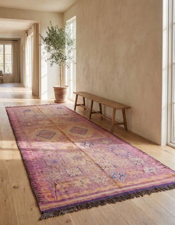 6' 5 x 15' 4 Hand Knotted Moroccan Wool Runner Rug