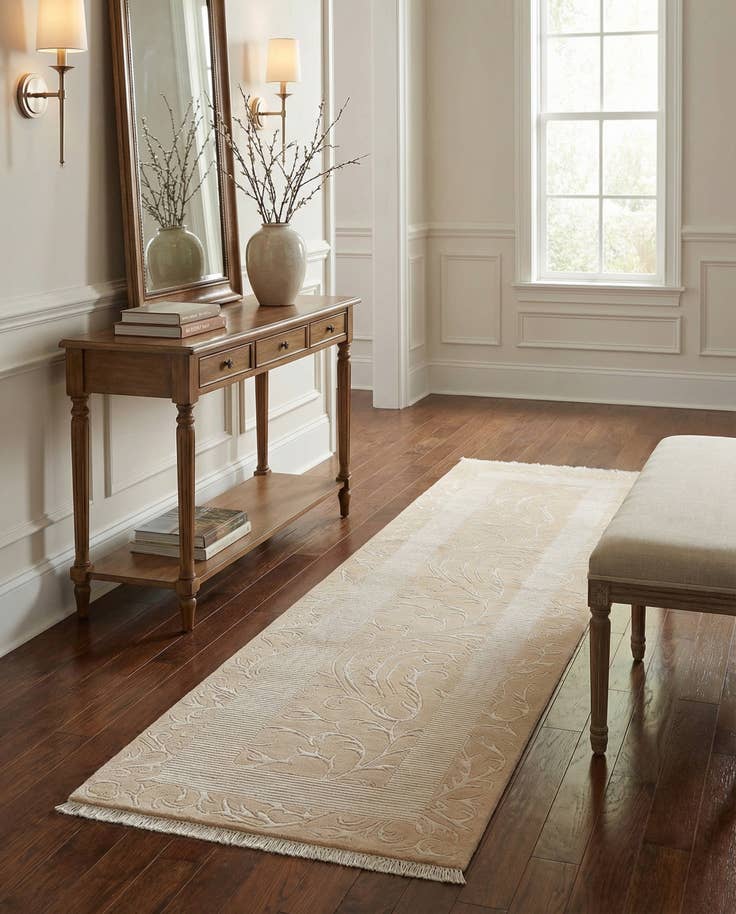 Detail image of 2' 8 x 10' 4 Hand Knotted Darya Wool Runner Rug