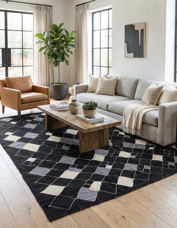 6' x 7' 10 Hand Woven Kilim Modern Wool Rug