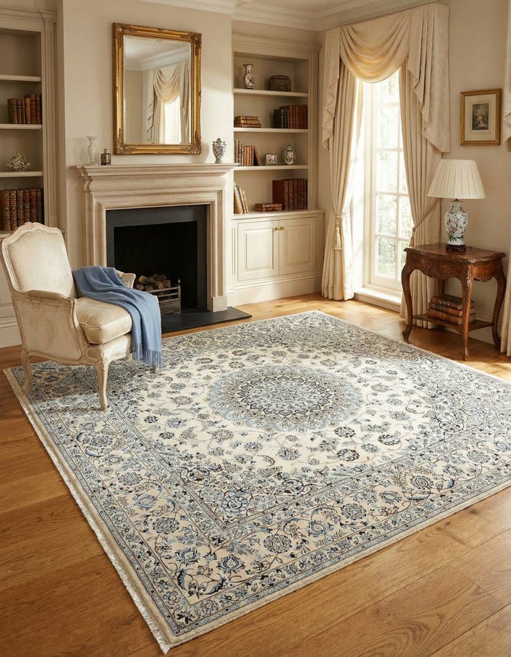 Detail image of 8' 3 x 8' 3 Nain Wool Square Rug