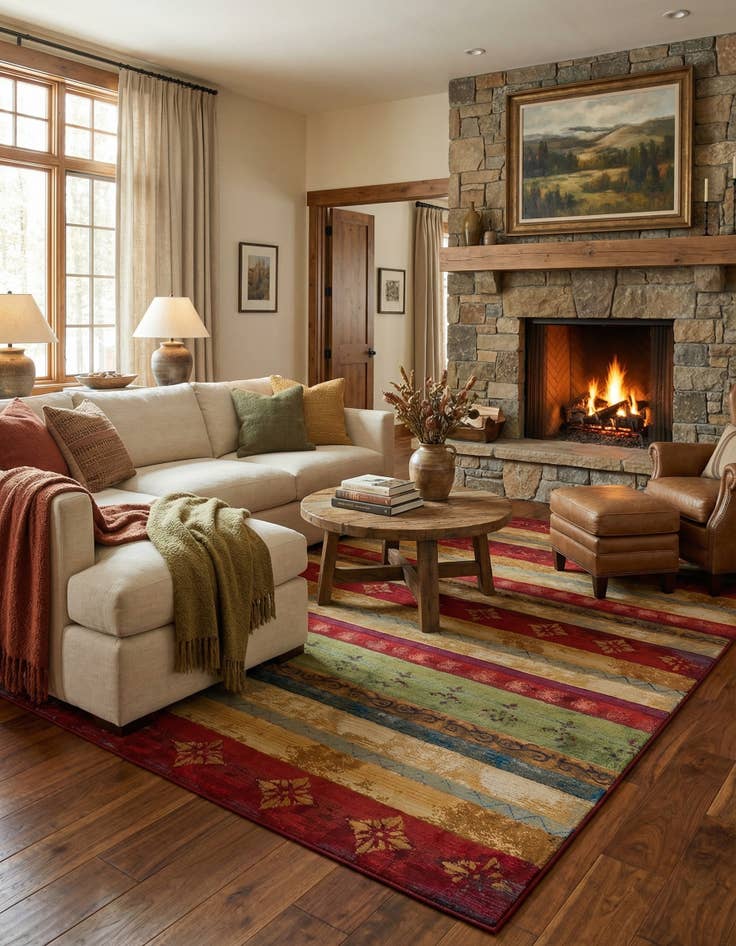 Detail image of  12' x 12'  Washable Modern Indoor / Outdoor Square Rug