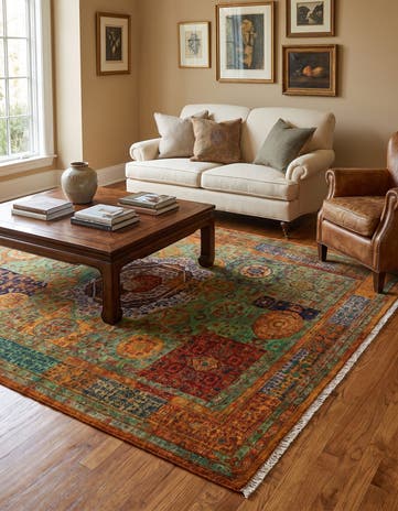 5' x 6' 7 Hand Knotted Mamluk Ziegler Rug