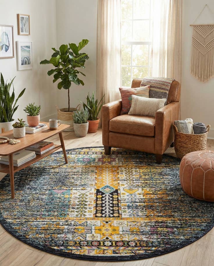 Detail image of 7' 10 x 7' 10 Madeline Round Rug