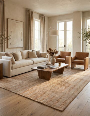 6' 7 x 9' 7 Hand Knotted Darya Wool Rug