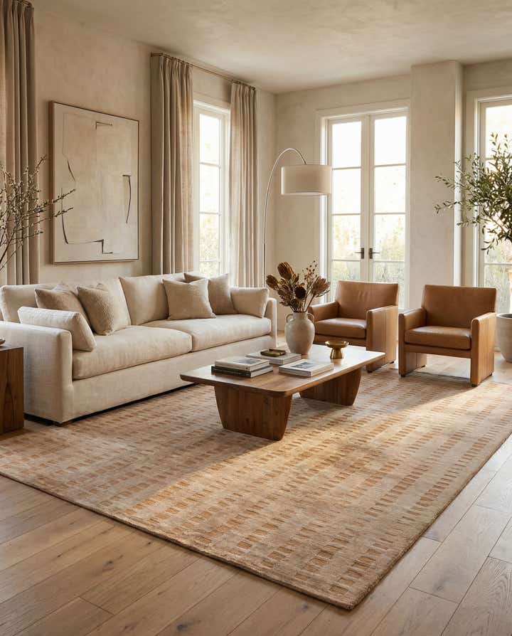 6' 7 x 9' 7 Hand Knotted Darya Wool Rug