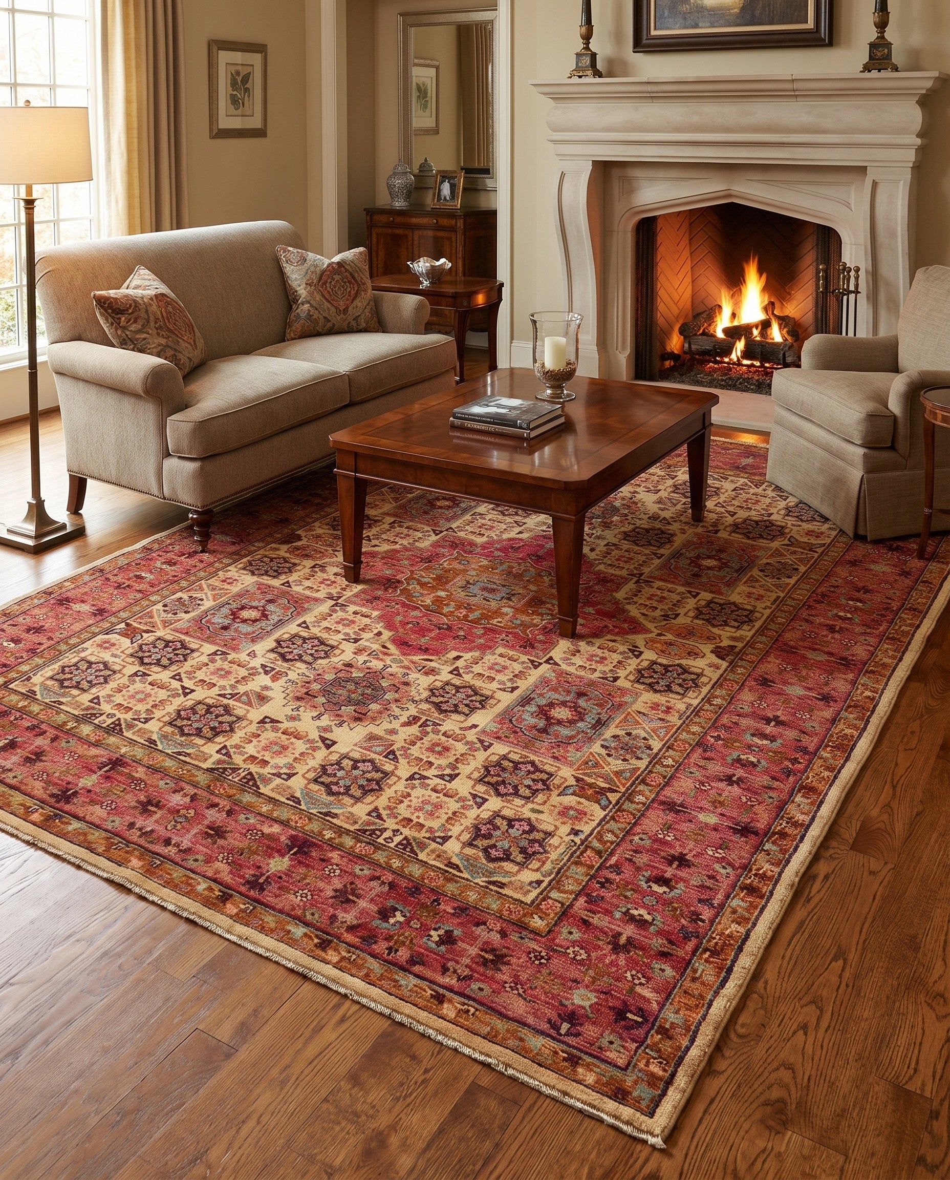 5' 7 x 7' 9 Hand Knotted Mamluk Ziegler Rug