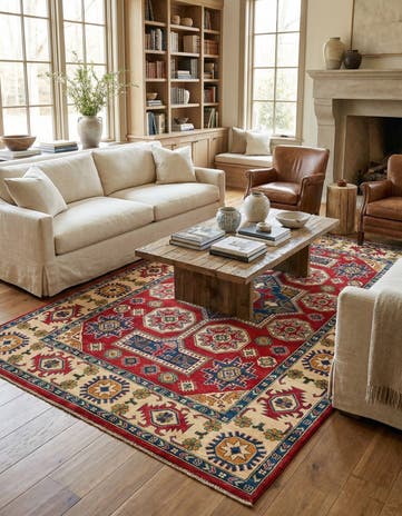 5' 10 x 9' 5 Hand Knotted Kazak Rug