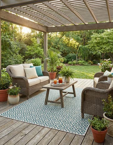 5' 3 x 8' Easy-Clean Jill Zarin Costa Rica Indoor / Outdoor Rug