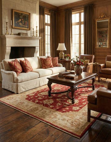 5' 8 x 7' 9 Hand Knotted Peshawar Ziegler Rug