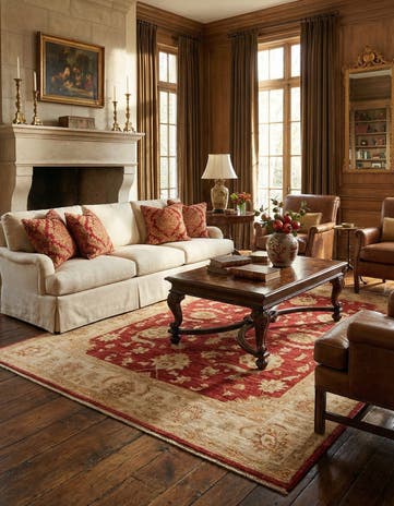 5' 8 x 7' 9 Hand Knotted Peshawar Ziegler Rug