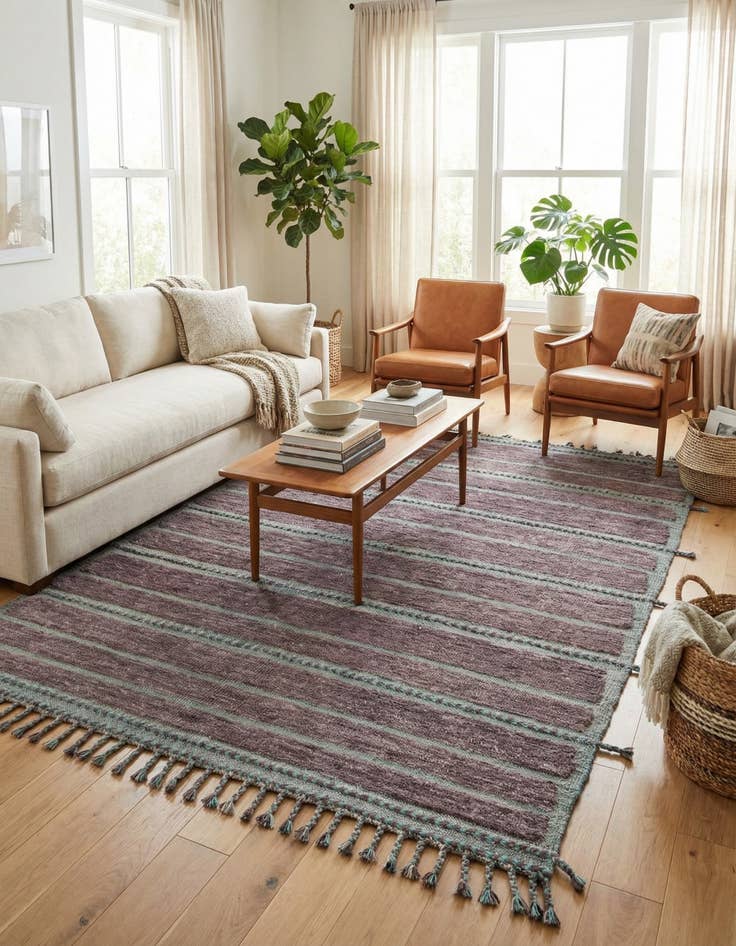 Detail image of 5' 8 x 8' 1 Hand Knotted Moroccan Wool Rug