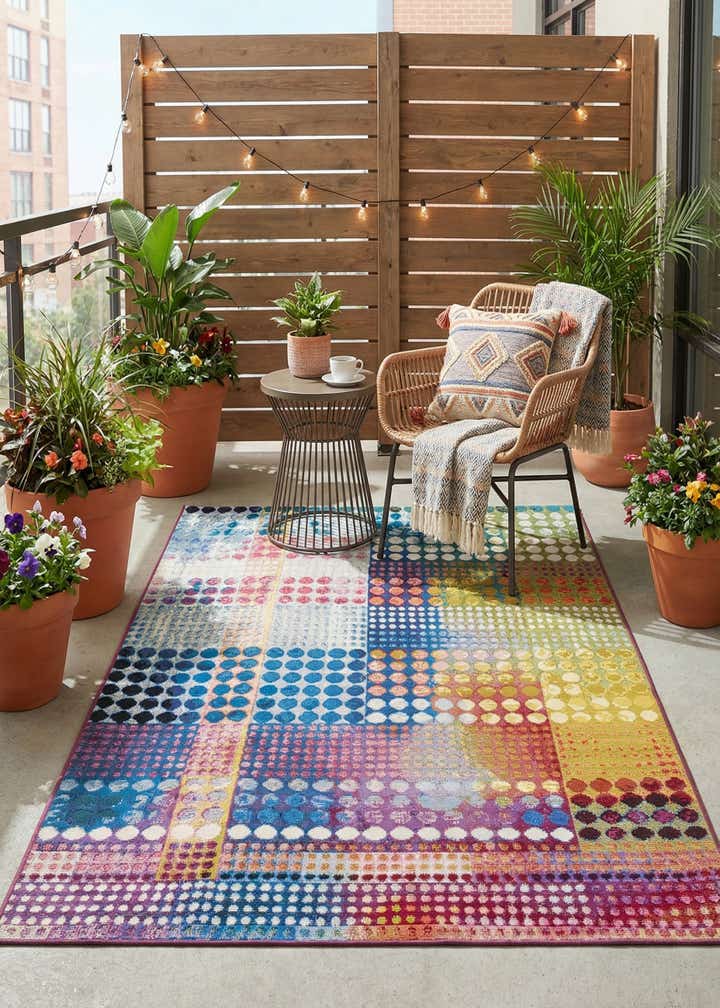 4' x 6' Easy-Clean Modern Indoor / Outdoor Rug