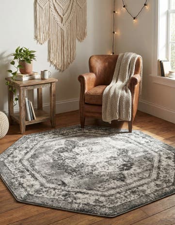 Gray Monte Carlo Octagon Rug