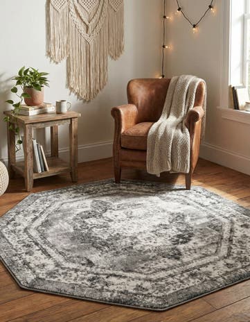 Gray Monte Carlo Octagon Rug