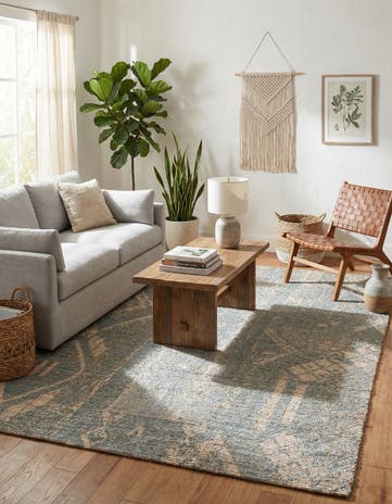 6' 1 x 9' Hand Woven Chenille Jute Rug