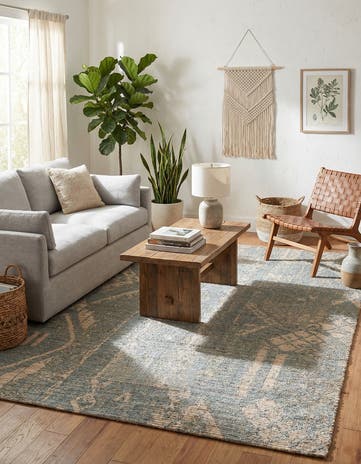 6' 1 x 9' Hand Woven Chenille Jute Rug