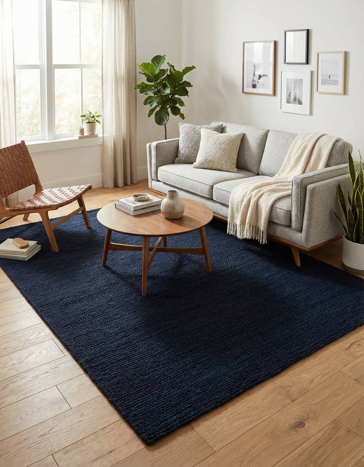 Detail image of 7' 10 x 10'  Hand Woven Lana New Zealand Wool Rug