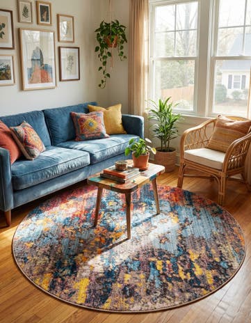 Jill Zarin 5' 3 x 5' 3 Downtown Chelsea Round Rug
