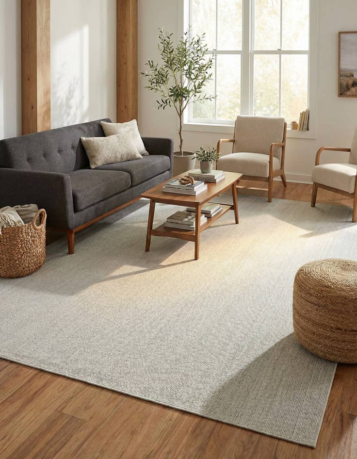 Detail image of  9' x 12'  Washable Solid Indoor / Outdoor Rug