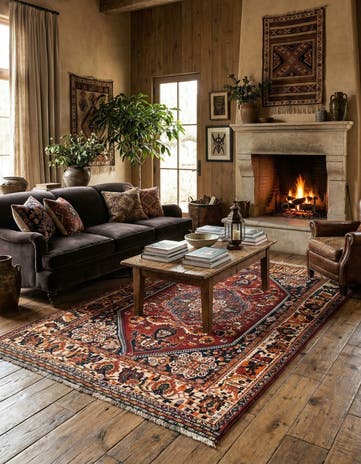 4' 11 x 8' 4 Ghashghai Wool Rug
