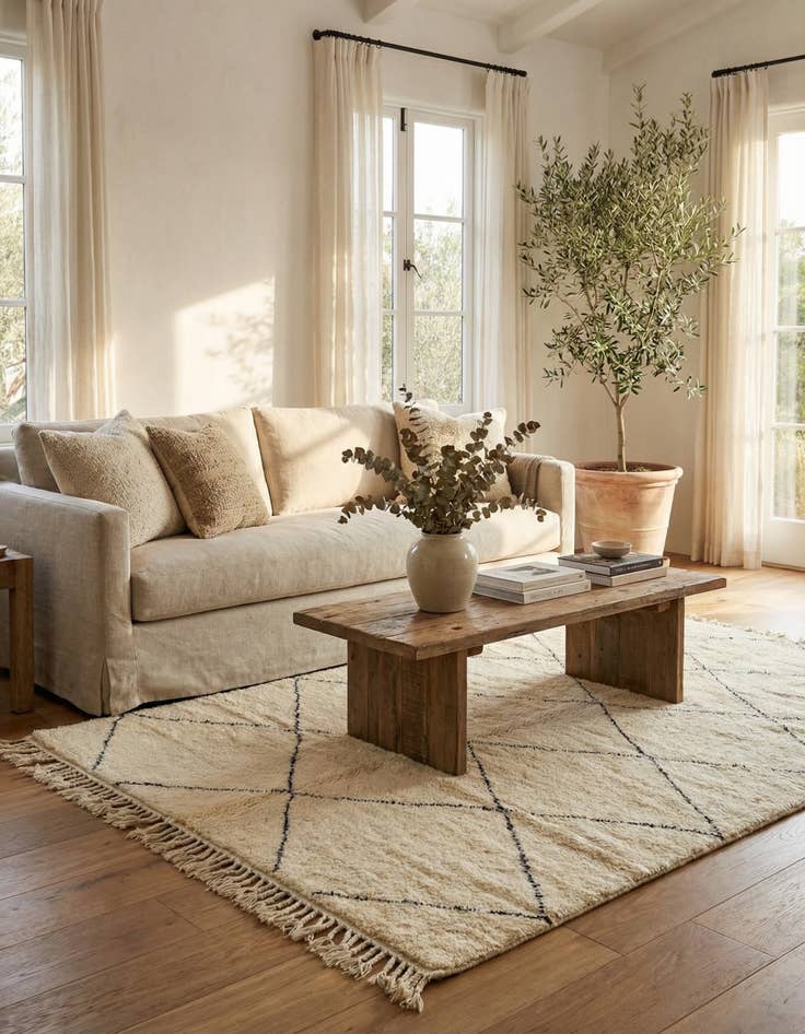 Detail image of 7' x 10' 1  Hand Knotted Moroccan Wool Rug