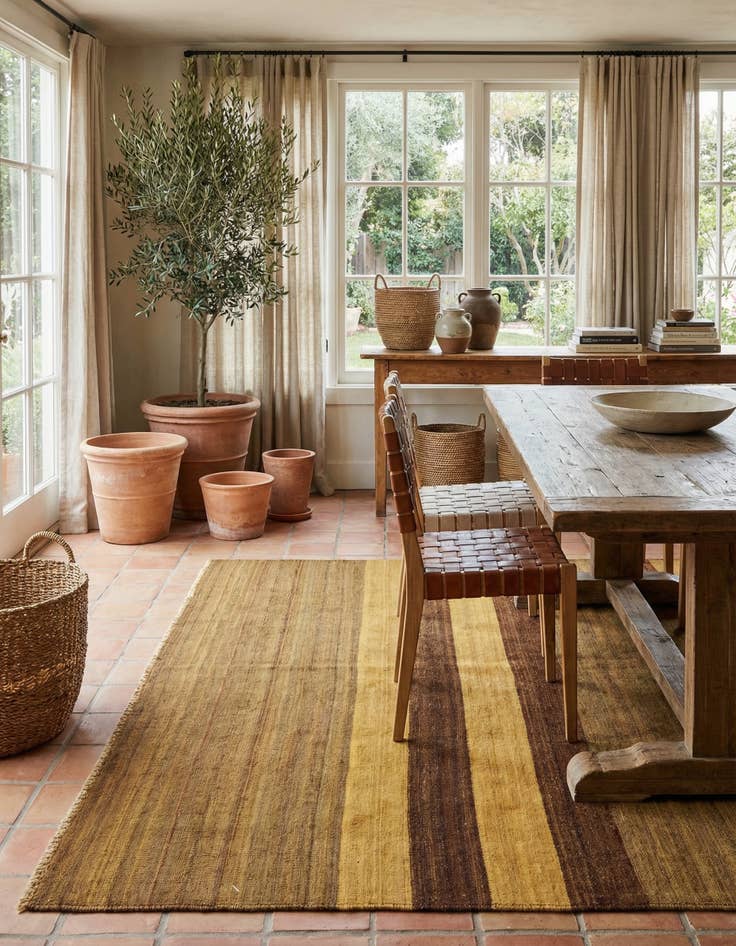 Detail image of 5' x 6' 11  Hand Woven Kilim Afghan Wool Rug