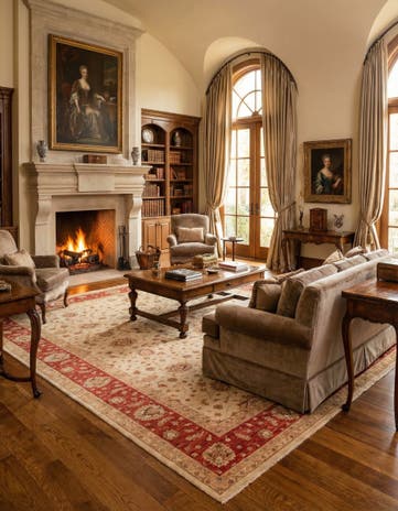 13' 2 x 17' 8 Hand Knotted Peshawar Ziegler Rug