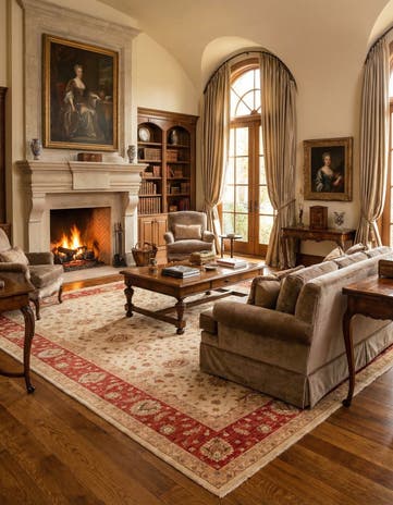 13' 2 x 17' 8 Hand Knotted Peshawar Ziegler Rug