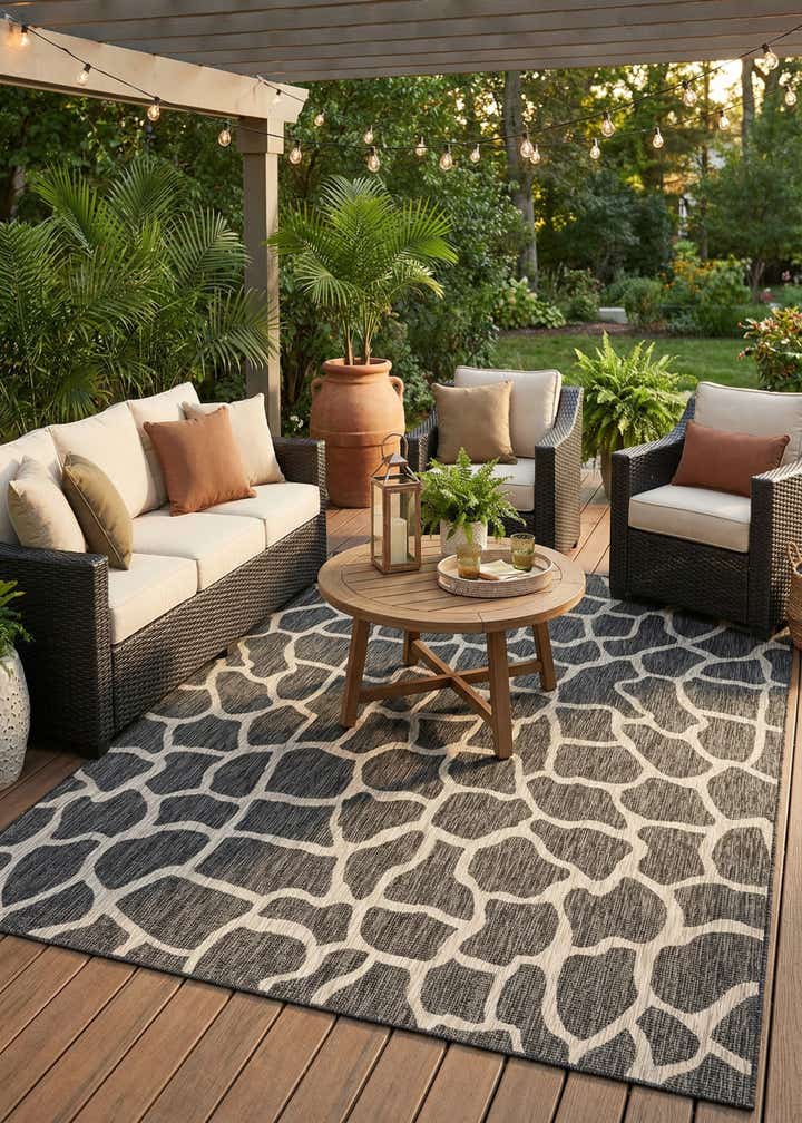 9' x 12' Easy-Clean Safari Indoor / Outdoor Rug
