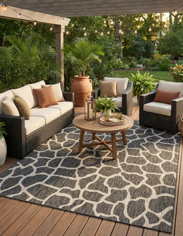 9' x 12' Easy-Clean Safari Indoor / Outdoor Rug
