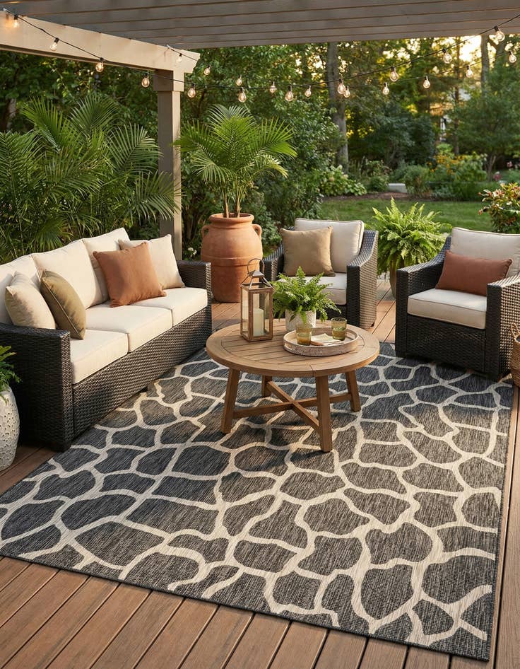 Detail image of 9' x 12'  Washable Safari Indoor / Outdoor Rug