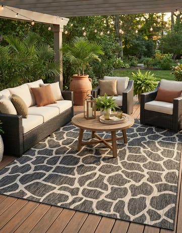9' x 12' Easy-Clean Safari Indoor / Outdoor Rug