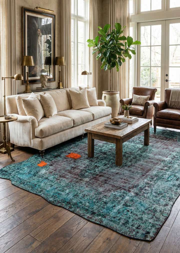 10' 1 x 13' 5 Hand Knotted Ultra Vintage Persian Wool Rug