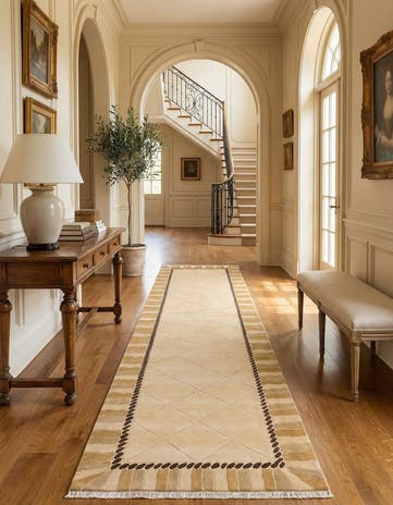 3' 3 x 13' Hand Knotted Darya Wool Runner Rug