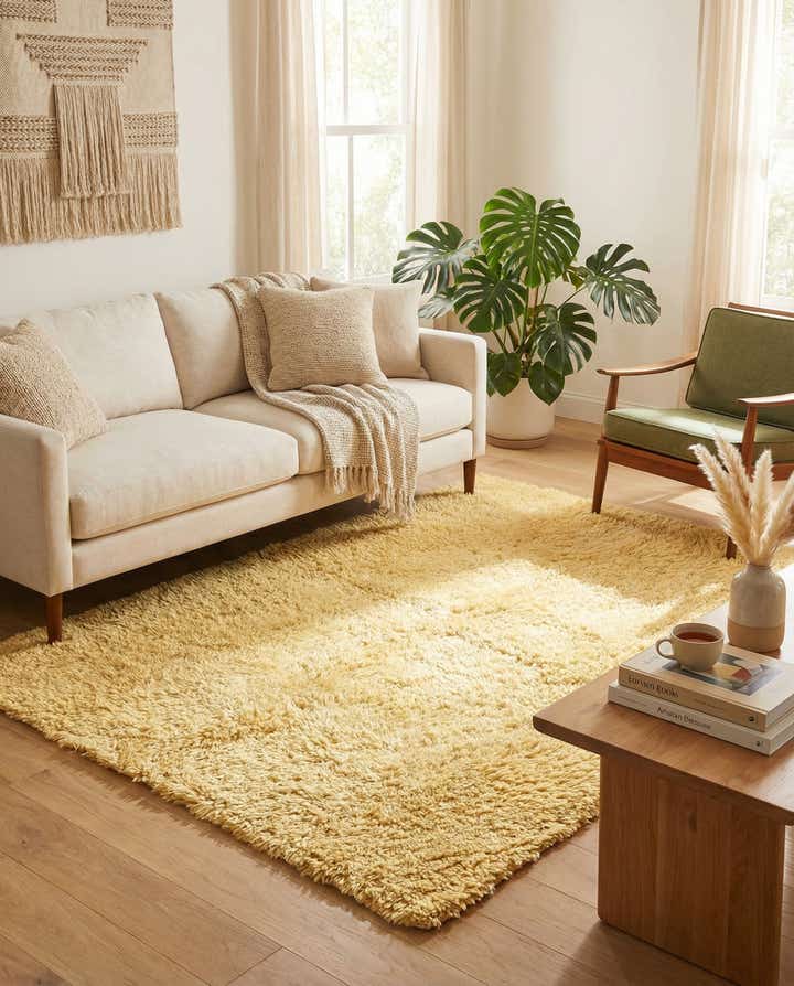 5' x 6' 3 Solid Shag Rug