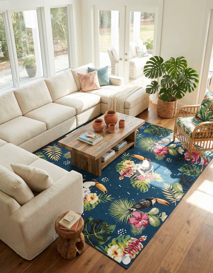 10' x 12' Easy-Clean Botanical Indoor / Outd...