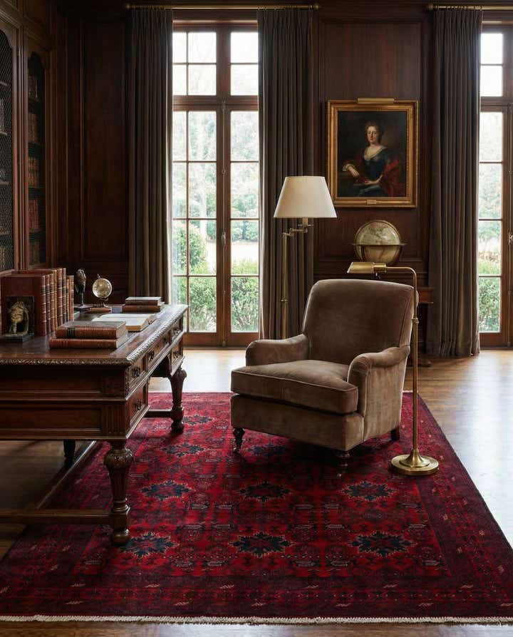 6' 9 x 9' 10 Hand Knotted Khal Mohammadi Wool Rug