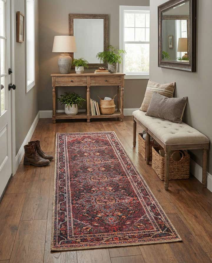 2' x 6' Washable Timeless Runner Rug