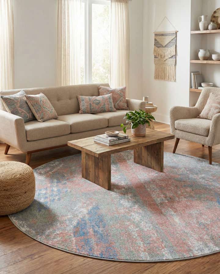 5' 3 x 5' 3 Kamala Washable Round Rug