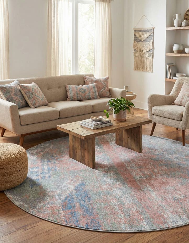 5' 3 x 5' 3 Kamala Washable Round Rug