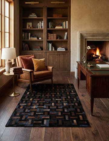 5' 3 x 8' 2 Cowhide - Patchwork Rug