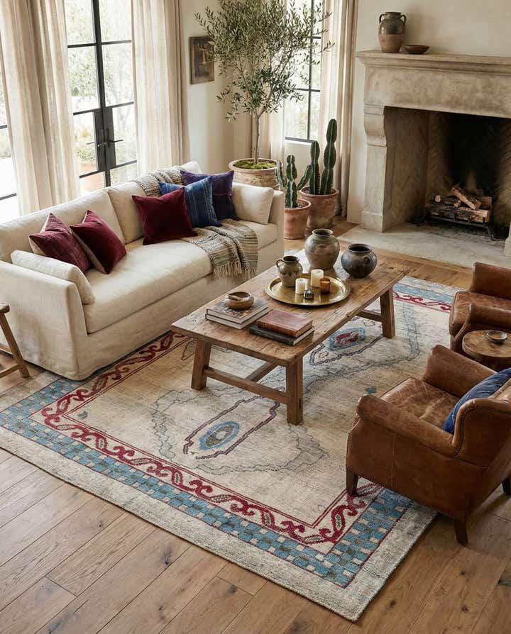 9' 4 x 12' Hand Knotted Moroccan Wool Rug