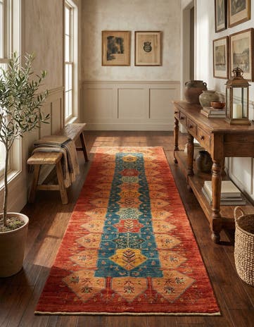 2' 11 x 9' 11 Luribaft Wool Runner Rug