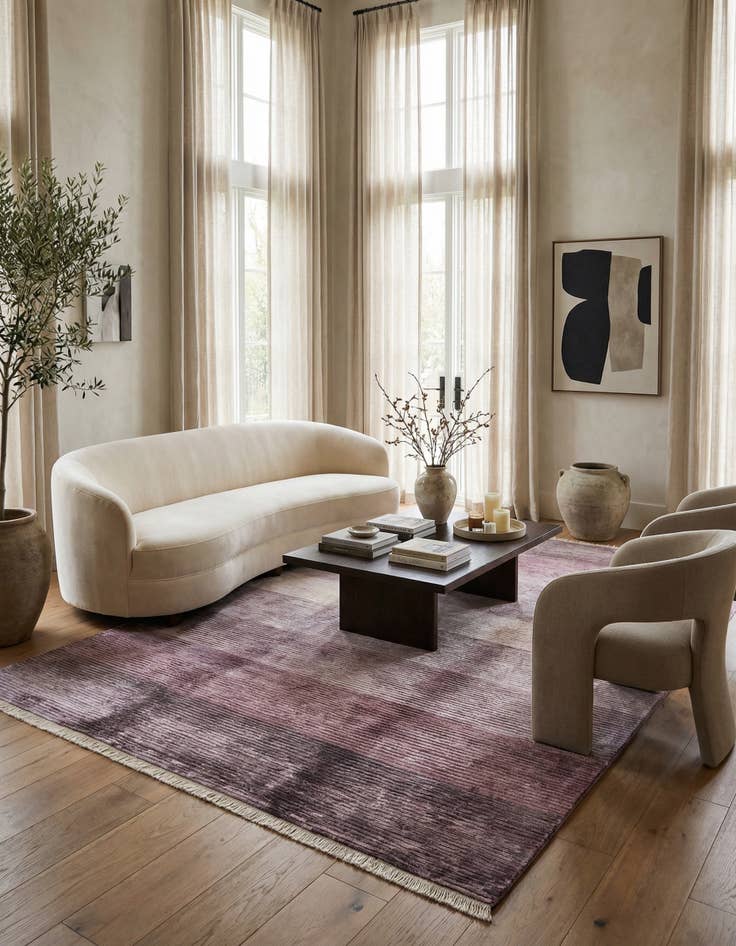 Detail image of 6' 7 x 9' 10  Hand Knotted Darya Wool Rug