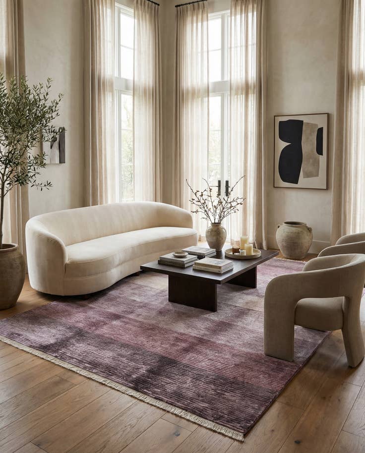 Detail image of 6' 7 x 9' 10 Hand Knotted Darya Wool Rug