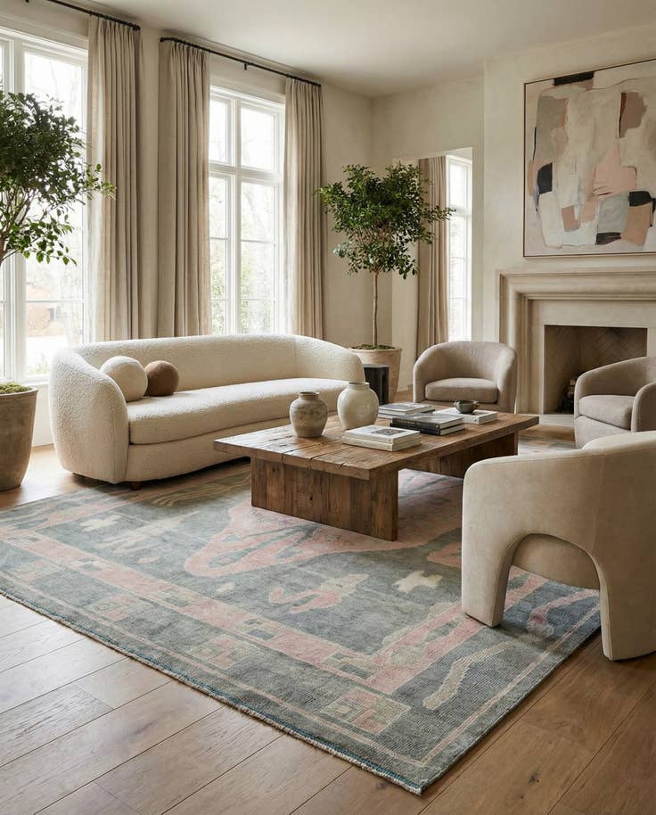 Detail image of 11' 8 x 15' 3 Hand Knotted Moroccan Wool Rug