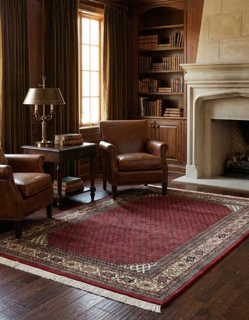 4' x 6' Hand Knotted Mir Oriental Wool Rug